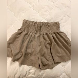 Pookie & Sebastian NWT Suede High Rise Dress Shorts- stretchy waist